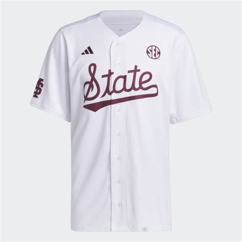 men's adidas white mississippi state bulldogs replica baseball jersey|mississippi state adidas apparel.